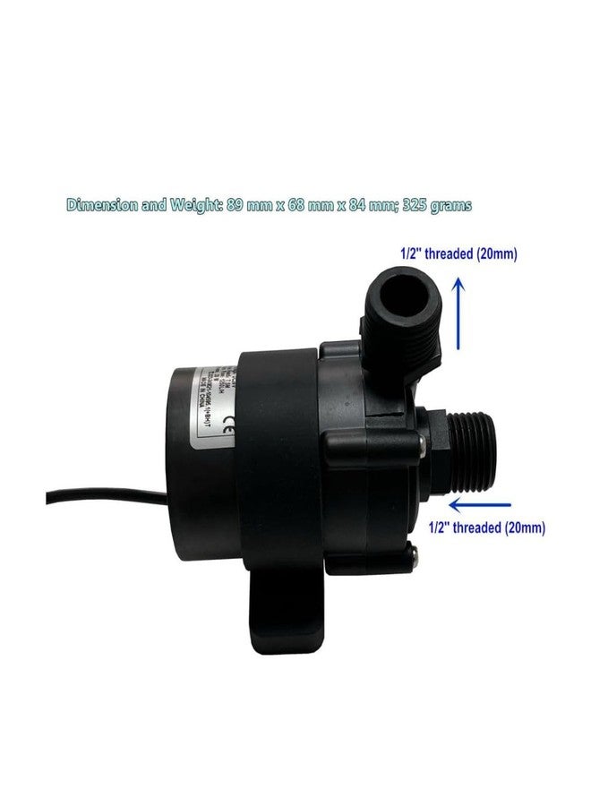 Flojoy DC 24V 30W Male Thread 1/2" Brushless Magnetic Drive Centrifugal Submersible & Non Submersible Pump Quiet 900L/H8M, 25Ft for Fish Tank Fountain Pool Pond Aquarium Solar Water Circulation System - Image 5